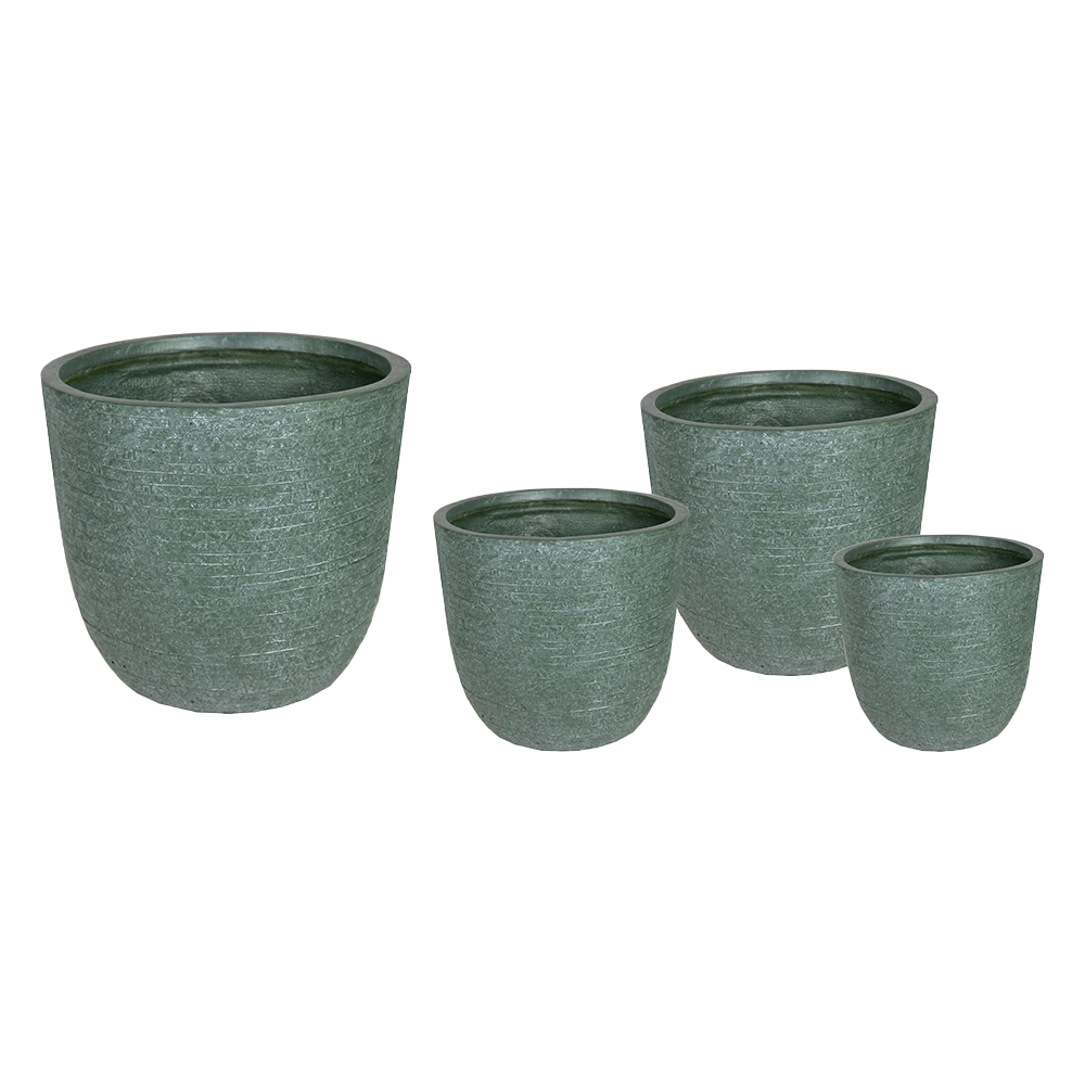 Bloempot Utah Egg Cypress Wash - D45 X H43cm - Groen 2 Bloempot Utah Egg Cypress Wash - D45 X H43cm - Groen - Afbeelding 2