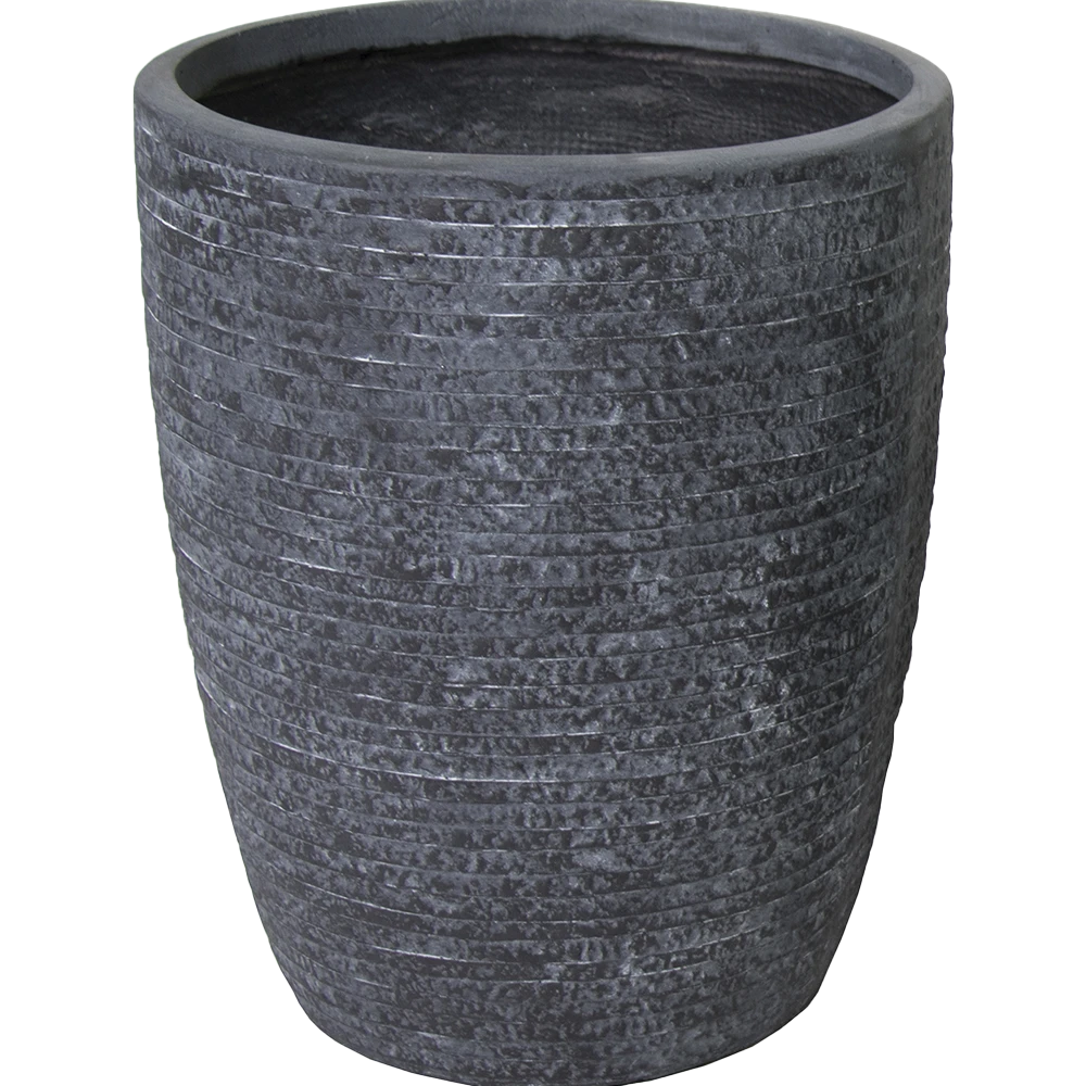 Bloempot Utah Egg High - D28 X H38cm - Donkergrijs 1 Bloempot Utah Egg High - D28 X H38cm - Donkergrijs