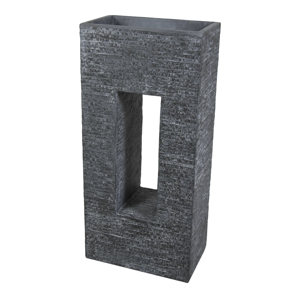 Plantenbak Utah Partition Window - L45 X B27 X H96cm - Donkergrijs 1 Plantenbak Utah Partition Window - L45 X B27 X H96cm - Donkergrijs