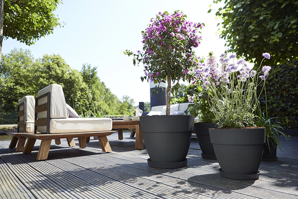 Bloempot Elho Vibia Campana Rond 40cm - Antraciet 2 Bloempot Elho Vibia Campana Rond 40cm - Antraciet - Afbeelding 2