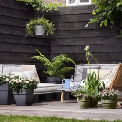 Bloempot Elho Vibia Campana Vierkant 37cm - Antraciet -Natuur Hoek Verkoop vibia campana vierkant 37 plantenbak antraciet 6 11