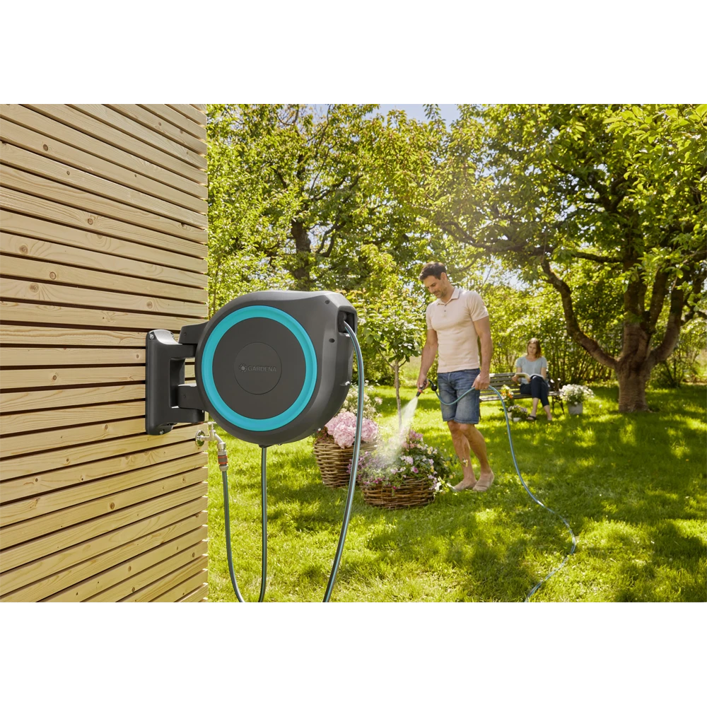 Wandslangenbox RollUp - XL - 35m - Blauw - Gardena 6 Wandslangenbox RollUp - XL - 35m - Blauw - Gardena - Afbeelding 6